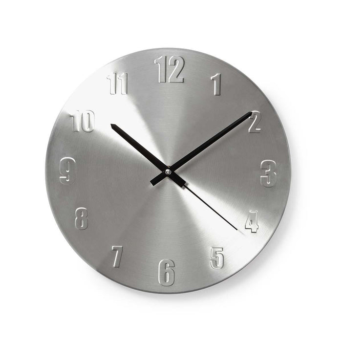 Nedis Wall Clock - Diameter: 300 mm - Metal - Silver, 