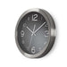 Nedis Wall Clock - Diameter: 300 mm - Stainless Steel - Black / Silver, 