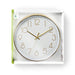 Nedis Wall Clock - Diameter: 300 mm - Plastic - Gold / White, 