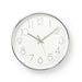 Nedis Wall Clock - Diameter: 300 mm - Plastic - Silver / White, 