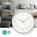 Nedis Wall Clock - Diameter: 300 mm - Plastic - Silver / White, 