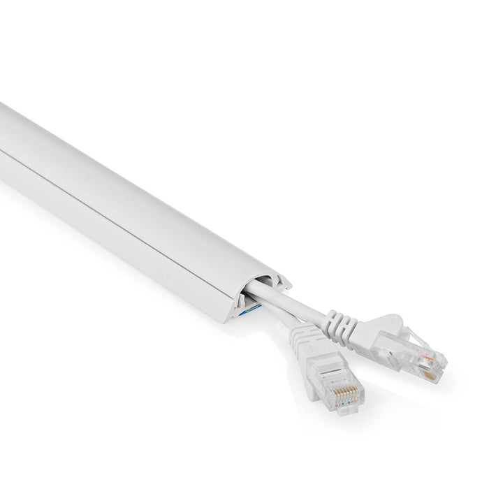 Nedis Cable Management - Duct, 1 pcs, Maximum cable thickness: 12 mm, PVC - White