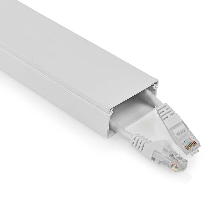 Nedis Cable Management - Duct, 1 pcs, Maximum cable thickness: 25 mm, Aluminium - White