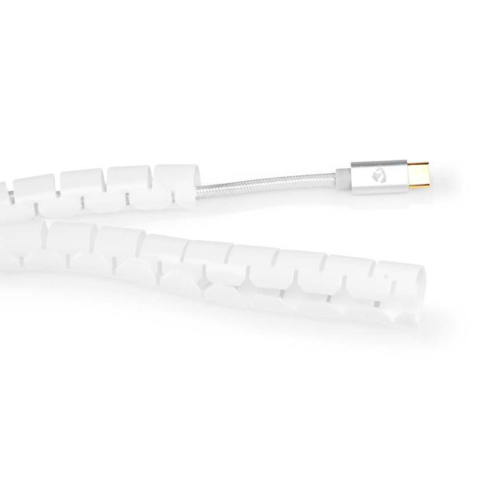 Nedis Cable Management - Spiral Sleeve, 1 pcs, Maximum cable thickness: 16 mm, PE - White