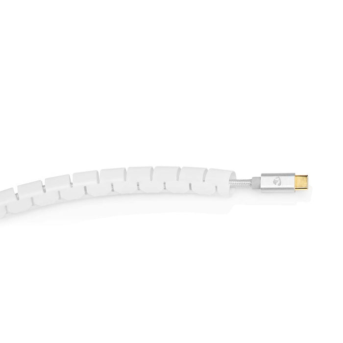 Nedis Cable Management - Spiral Sleeve, 1 pcs, Maximum cable thickness: 16 mm, PE - White