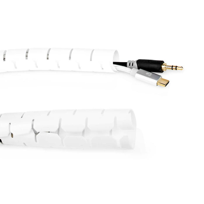 Nedis Cable Management - Spiral Sleeve, 1 pcs, Maximum cable thickness: 22 mm, PE - White