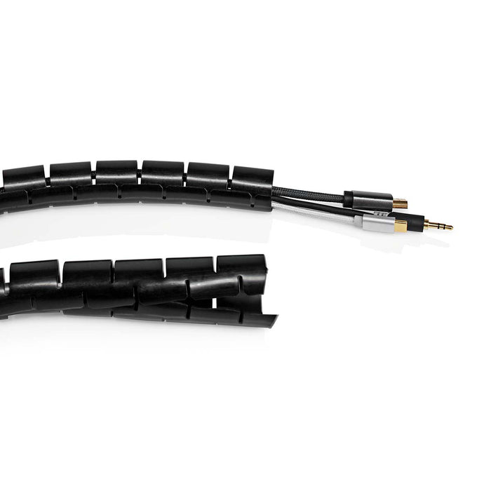 Nedis Cable Management - Spiral Sleeve, 1 pcs, Maximum cable thickness: 32 mm, PE - Black