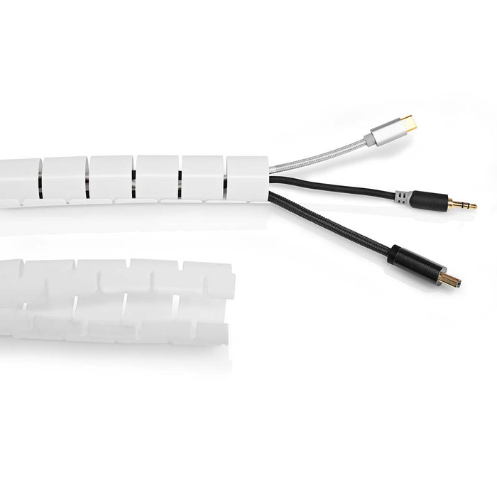 Nedis Cable Management - Spiral Sleeve, 1 pcs, Maximum cable thickness: 32 mm, PE - White