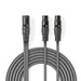 Nedis Balanced Audio Cable - XLR 3-Pin Male, 2x XLR 3-Pin Female, Nickel Plated, Dark Grey - Carton Sleeve