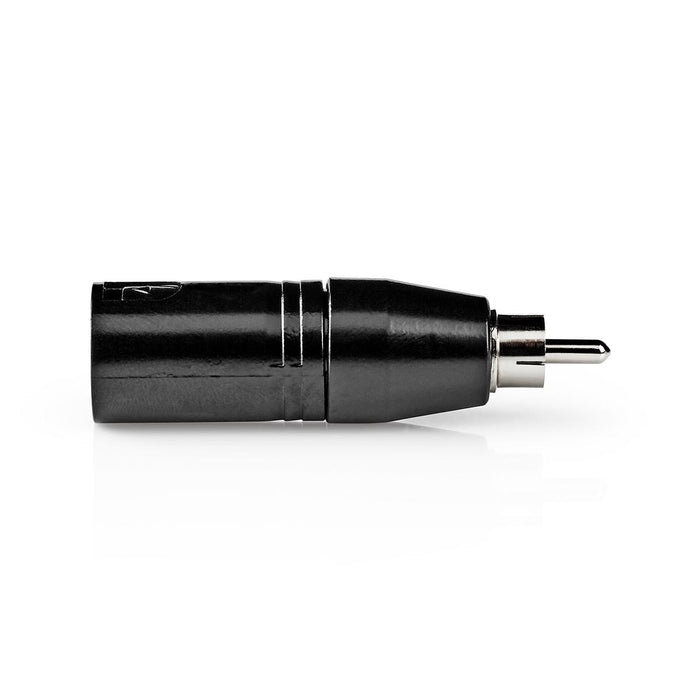 Nedis XLR Adapter - XLR 3-Pin Male, RCA Male, Nickel Plated, 1 pcs - Polybag