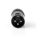 Nedis XLR Adapter - XLR 3-Pin Male, RCA Male, Nickel Plated, 1 pcs - Polybag