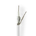 Nedis Coax Cable On Reel - RG58C/U, 50 Ohm, Double Shielded, White - Gift Box