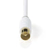 Nedis Coax Cable - IEC (Coax) Male, IEC (Coax) Male, Gold Plated, White - Polybag