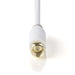 Nedis Satellite & Antenna Cable - F Male, F Male, Gold Plated, White - Polybag