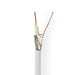 Nedis Coax Cable On Reel - RG6T, 75 Ohm, Double Shielded, White - Reel