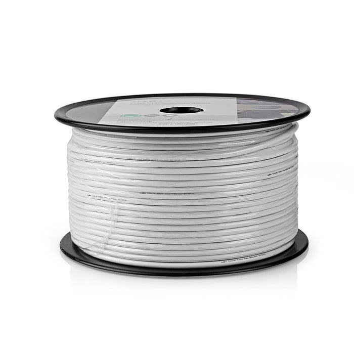 Nedis Coax Cable On Reel - KOKA 799, 75 Ohm, Double Shielded, White - Reel