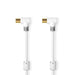 Nedis Coax Cable - IEC (Coax) Male, IEC (Coax) Female, Gold Plated, White - Box