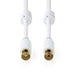 Nedis Coax Cable - IEC (Coax) Male, IEC (Coax) Female, Gold Plated, White - Box