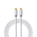 Nedis Satellite & Antenna Cable - F Male, F Male, Gold Plated, White - Box