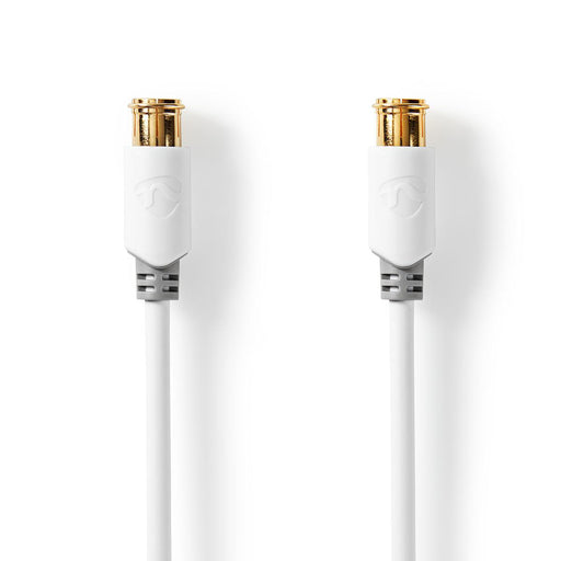 Nedis F Quick - F Quick Cables - F Male Quick, F Male Quick, Gold Plated, White - Window Box