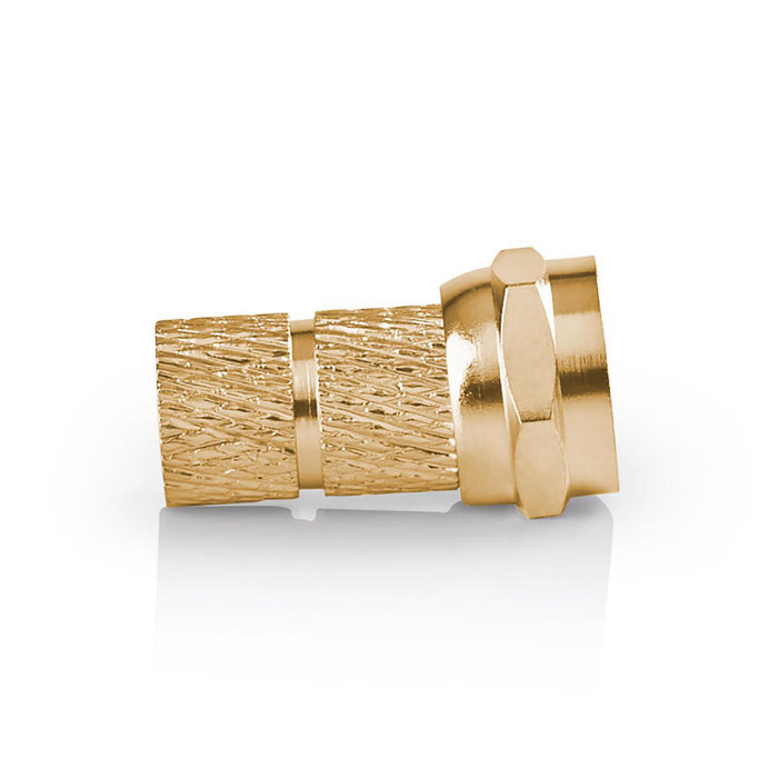 Nedis F-Connector - Straight, Male, Gold Plated, 2 pcs - Window Box