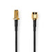 Nedis SMA Cable - SMA Male, SMA Female, Gold Plated, Black - Box