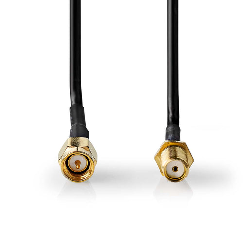 Nedis SMA Cable - SMA Male, SMA Female, Gold Plated, Black - Box