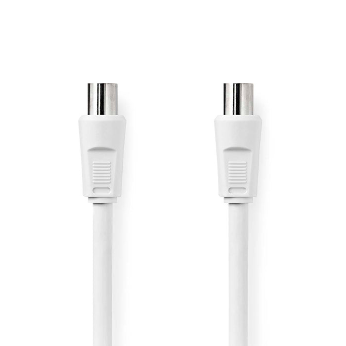 Nedis Coax Cable - IEC (Coax) Male, IEC (Coax) Female, Nickel Plated, White - Box