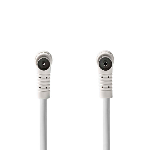 Nedis Coax Cable - IEC (Coax) Male, IEC (Coax) Female, Nickel Plated, White - Box