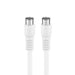 Nedis Satellite & Antenna Cable - F Male, F Male, Nickel Plated, White - Box