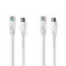 Nedis Coax Cat6 Combi Cable - IEC (Coax) Male / RJ45 Male, IEC (Coax) Female / RJ45 Male, Nickel Plated, White - Box