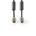 Nedis Coax Cable - IEC (Coax) Male, IEC (Coax) Female, Gold Plated, Anthracite - Clamshell