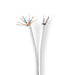 Nedis IEC (Coax) CAT6 Combi Cable - RG59, 75 Ohm, Double Shielded, White - Gift Box