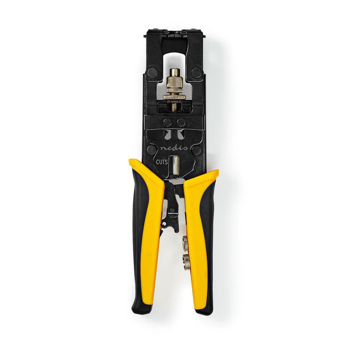 Nedis Antenna Cable Installation Tool - Crimp Plier Tool - Black / Yellow - ABS / Steel, 