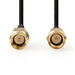 Nedis SMA Cable - SMA Male, SMA Male, Gold Plated, Black - Label