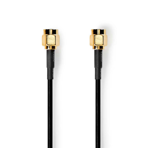 Nedis SMA Cable - SMA Male, SMA Male, Gold Plated, Black - Label