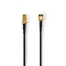 Nedis SMA Cable - RP SMA Male, RP SMA Female, Gold Plated, Black - Label