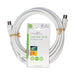 Nedis Coax Cable - IEC (Coax) Male, IEC (Coax) Female, Nickel Plated, White - Label