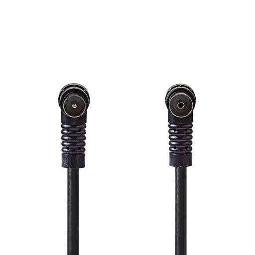 Nedis Coax Cable - IEC (Coax) Male, IEC (Coax) Female, Nickel Plated, Black - Label