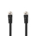 Nedis Satellite & Antenna Cable - F Male, F Male, Nickel Plated, Black - Label