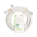 Nedis Coax Cat6 Combi Cable - IEC (Coax) Male / RJ45 Male, IEC (Coax) Female / RJ45 Male, Nickel Plated, White - Label