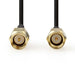 Nedis SMA Cable - SMA Male, SMA Male, Gold Plated, Black - Envelope