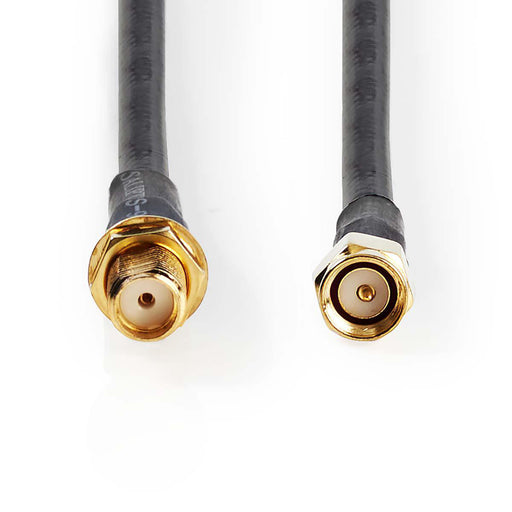 Nedis SMA Cable - SMA Male, SMA Female, Gold Plated, Black - Polybag