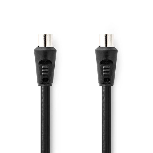 Nedis Coax Cable - IEC (Coax) Male, IEC (Coax) Female, Nickel Plated, Black - Envelope