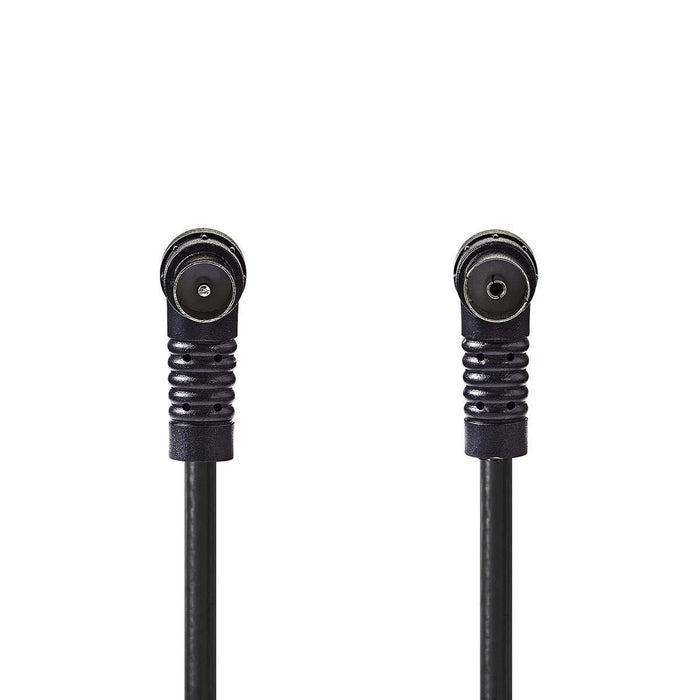 Nedis Coax Cable - IEC (Coax) Male, IEC (Coax) Female, Nickel Plated, Black - Envelope