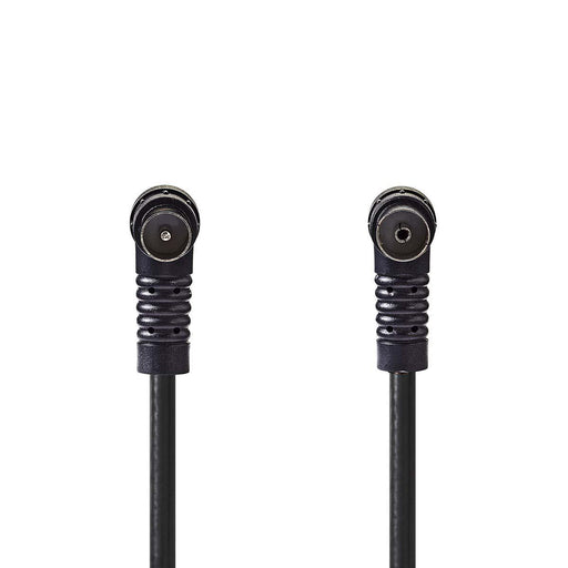 Nedis Coax Cable - IEC (Coax) Male, IEC (Coax) Female, Nickel Plated, Black - Polybag