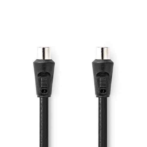 Nedis Coax Cable - IEC (Coax) Male, IEC (Coax) Male, Nickel Plated, Black - Envelope