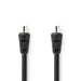 Nedis Coax Cable - IEC (Coax) Male, IEC (Coax) Male, Nickel Plated, Black - Envelope