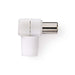 Nedis IEC (Coax) Connector - Angled, Male, Nickel Plated, 2 pcs - Polybag