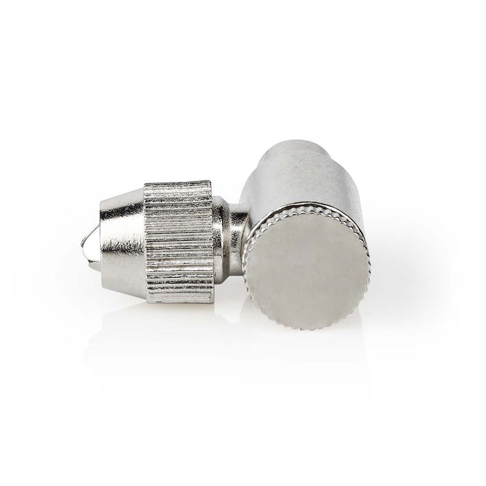 Nedis IEC (Coax) Connector - Angled, Male, Nickel Plated, 2 pcs - Envelope